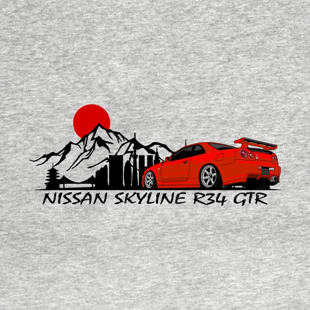 Nissan Skyline GTR R34, JDM Car by T-JD